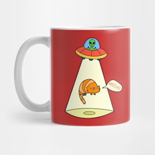 Funny Cat Stolen By Aliens Mug